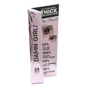 Too Faced Damn Girl! 24 Hour Mascara - Black New with Box Full Size